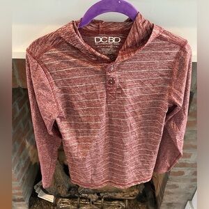 Drill Clothing Boys Division Medium Light Red Striped Hoodie Casual Lightweight​